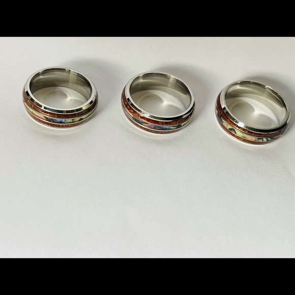 Titanium Engagement rings women’s men’s 8mm - Picture 9 of 10